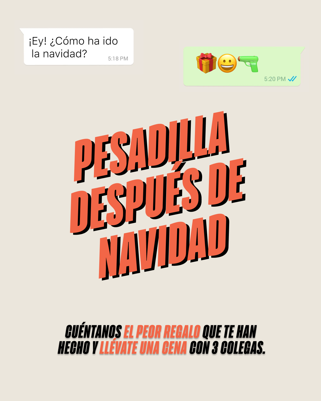 SORTEO: PESADILLA DESPUÉS DE NAVIDAD 